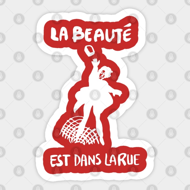 Beauty is in the Street (white) Sticker by Joada